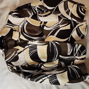 Ellen Tracy for Dillards Brown, Cream & accents of soft yellow jacket sz 14